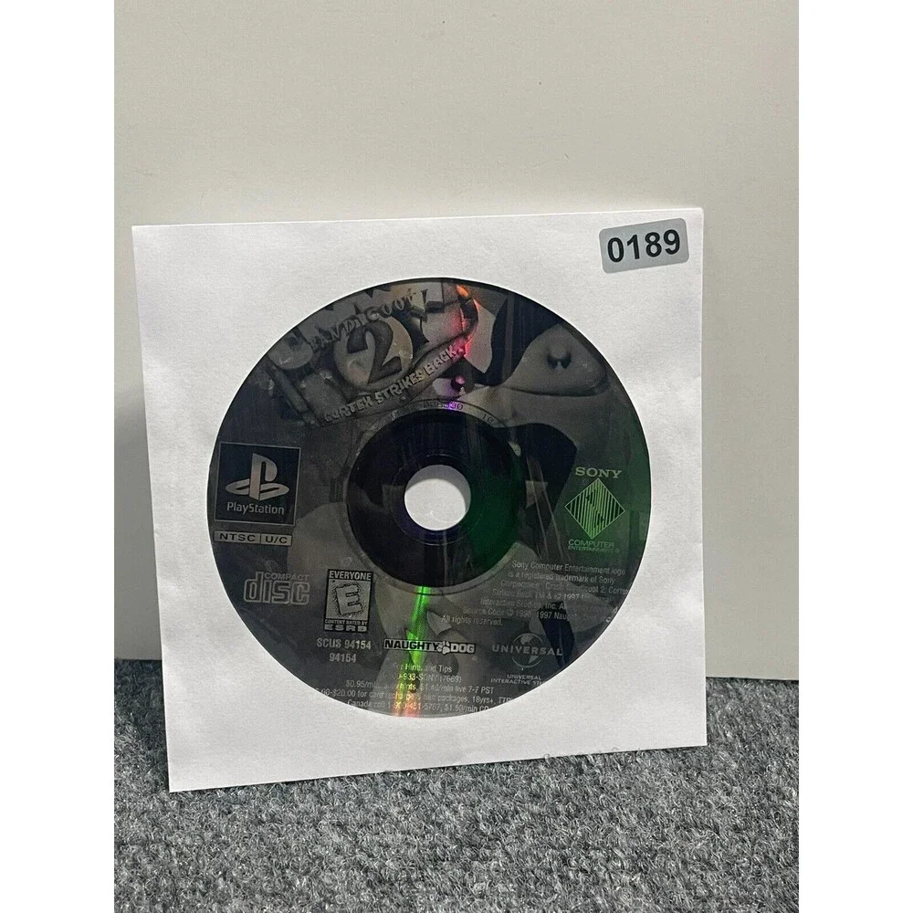 Crash Bandicoot 2: Cortex Strikes Back (Sony PlayStation 1, 2000)